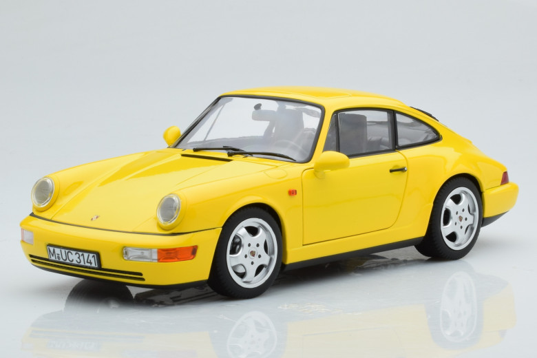 187328  Porsche 911 964 Carrera 2 Yellow Norev 1/18