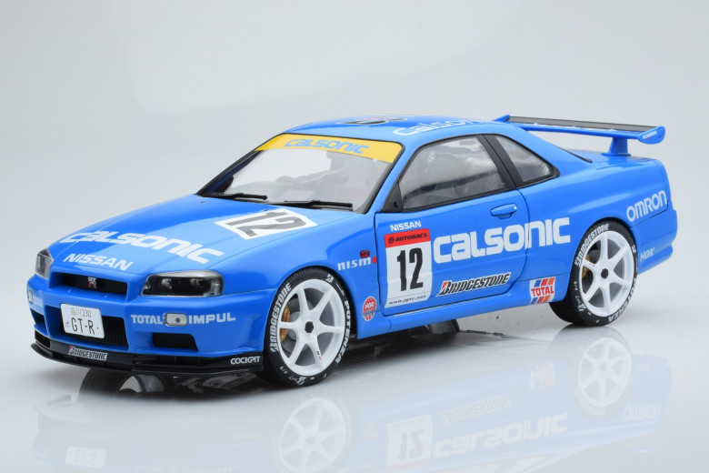 S1804307  Nissan Skyline GT-R R34 Calsonic Blue Solido 1/18