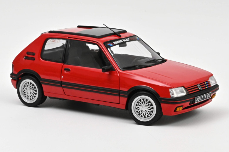184846  Peugeot 205 GTi 1.9 PTS Deco Vallelunga Red Norev 1/18