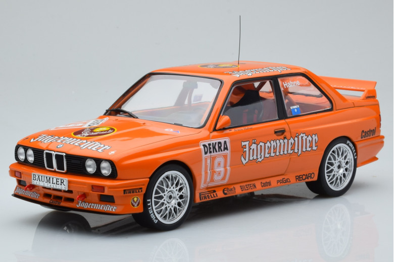 18RMC082A  BMW M3 E30 n19 Jagermeister A Hahne DTM Nurburgring 1992 IXO 1/18