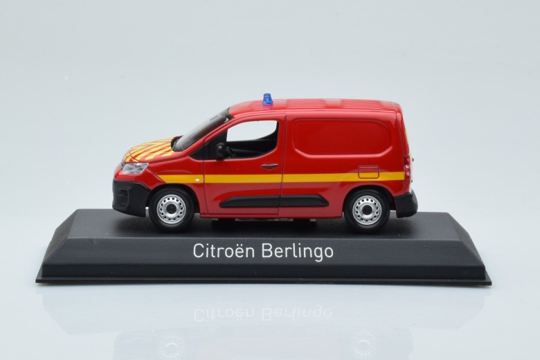 155772  Citroen Berlingo Van Sapeurs Pompiers Red Norev 1/43