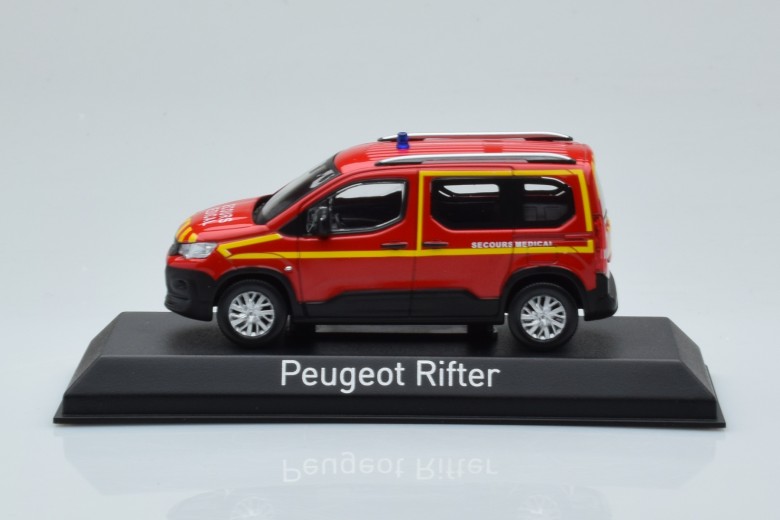 479070  Peugeot Rifter Pompiers Secours Medical Red Norev 1/43