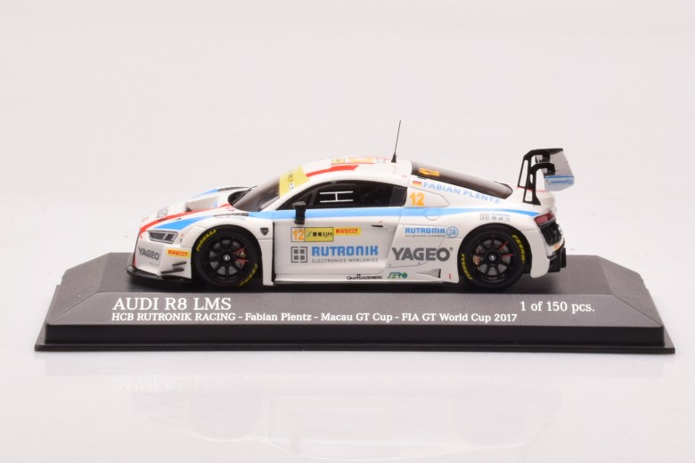 437171712  Audi R8 LMS HCB Rutronik Racing n12 Plentz Macau GT Cup FIA GT World Cup Minichamps 1/43