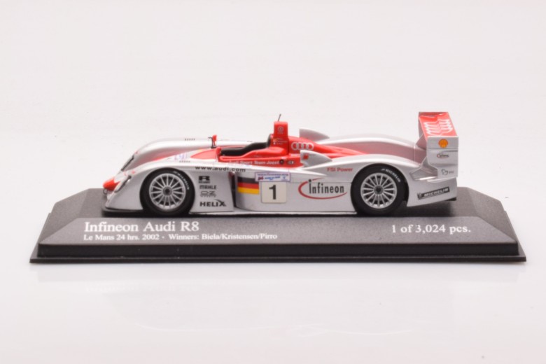 400021301  Audi R8 n1 Biela Kristensen Pirro Le Mans 24h Minichamps 1/43