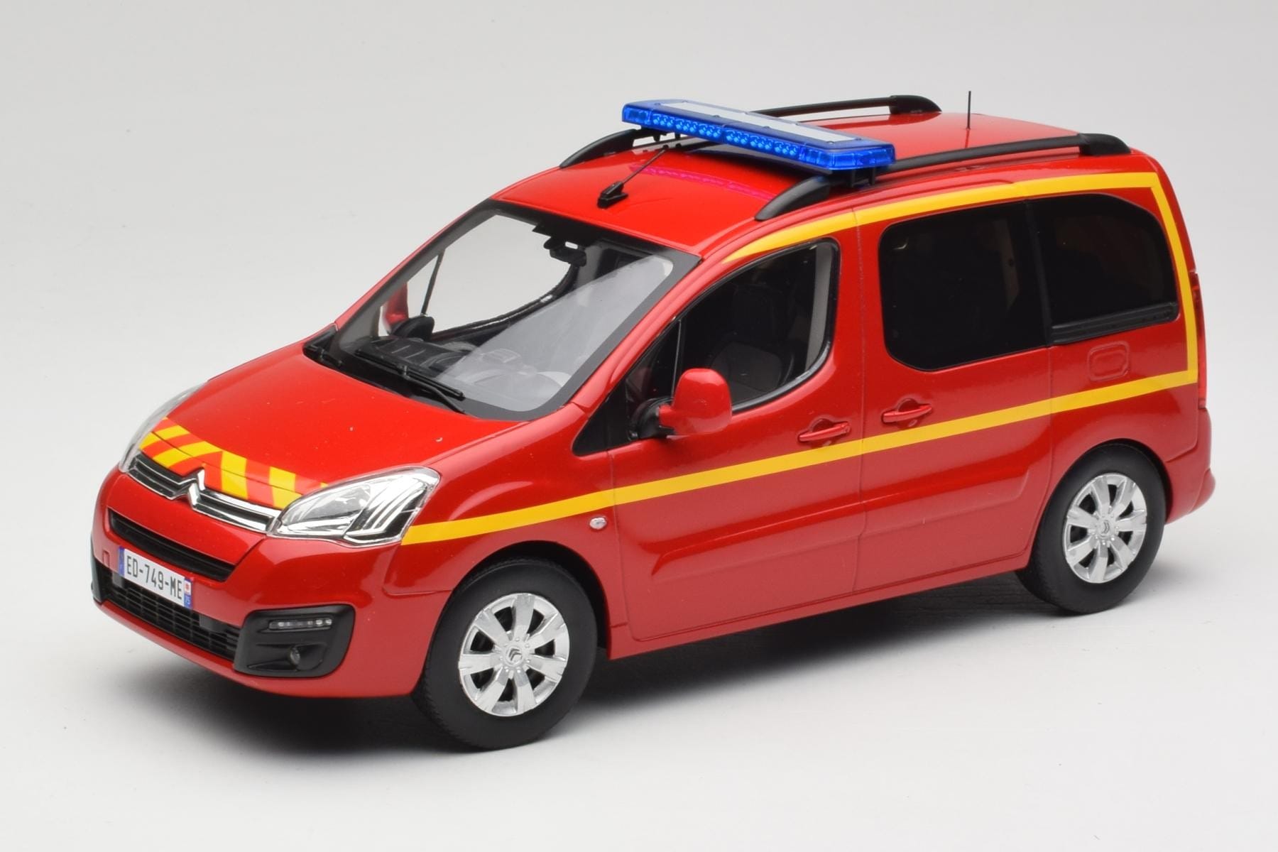 Norev 1/43 Berlingo POMPIERS 2020 - Camion Pompier Miniature Moulé Sous Pression, Modèle Collection Limitée