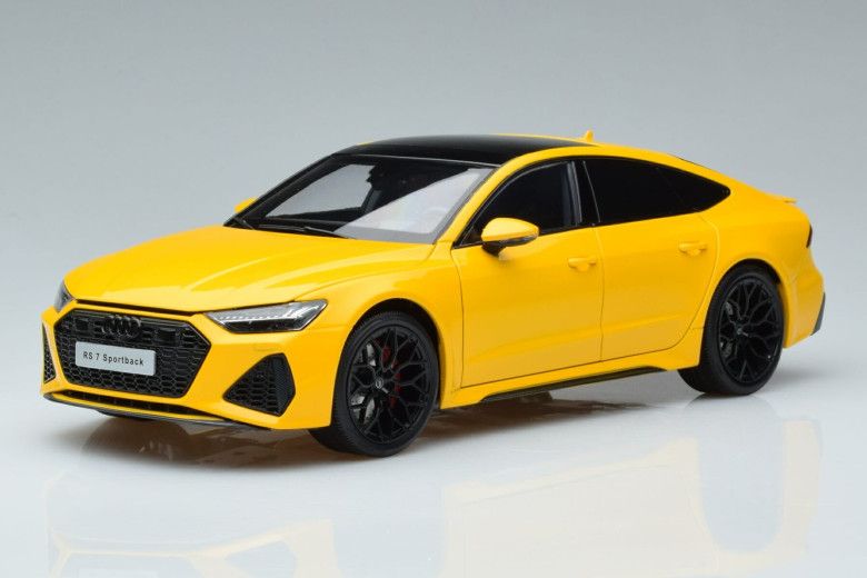 VAKF 0335  Audi RS7 C8 Sportback Yellow and Vossen Rims Limited Edition Kengfai 1/18