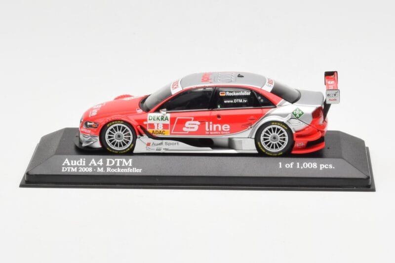 Audi A4 B7 DTM Team Audi Sport Rosberg #18 M. Rockenfeller DTM 2008 Minichamps 1:43 400081718 Druckguss
