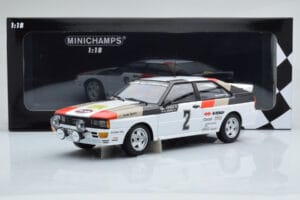 Audi Quattro Audi Sport #1 H. Mikkola / A. Hertz Winners International Swedish Rally 1981 Minichamps 1:18 155811102 Druckguss — Bild 6 von 6