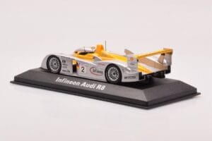 Audi R8 Infineon #2 Winner ALMS Petit Le Mans 2002 Minichamps 1:43 400021382 Druckguss — Bild 3 von 4