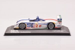 Audi R8 #2 E. Pirro / F. Biela / A. McNish 12 Hours of Sebring 2nd Place 2005 Minichamps 1:43 400051302 Druckguss