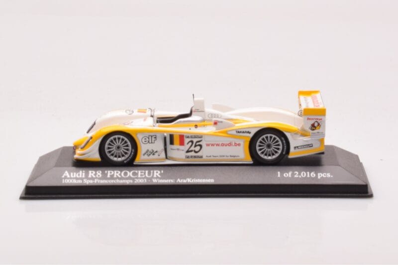 Audi R8 #25 S. Ara / T. Kristensen Winners 1000km Spa 2003 Minichamps 1:43 400031325 Druckguss
