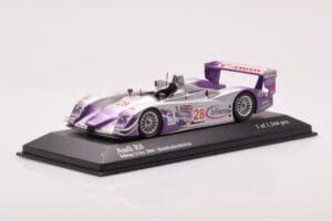 Audi R8 LMP900 #28 F. Biela / P. Kaffer / A. McNish 12 Hours of Sebring Winner 2004 Minichamps 1:43 4000412328 Druckguss — Bild 2 von 4