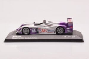 Audi R8 LMP900 #28 F. Biela / P. Kaffer / A. McNish 12 Hours of Sebring Winner 2004 Minichamps 1:43 4000412328 Druckguss