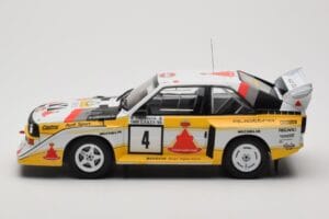 Audi Sport Quattro S1 E2 #4 S. Blomqvist / B. Cederberg Rally 1000 Lakes 1985 IXO 1:18 18RMC161A Druckguss — Bild 3 von 6