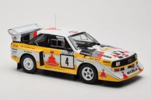 Audi Sport Quattro S1 E2 #4 S. Blomqvist / B. Cederberg Rally 1000 Lakes 1985 IXO 1:18 18RMC161A Druckguss — Bild 4 von 6