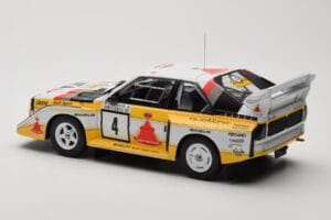 Audi Sport Quattro S1 E2 #4 S. Blomqvist / B. Cederberg Rally 1000 Lakes 1985 IXO 1:18 18RMC161A Druckguss — Bild 5 von 6