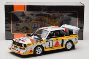 Audi Sport Quattro S1 E2 #4 S. Blomqvist / B. Cederberg Rally 1000 Lakes 1985 IXO 1:18 18RMC161A Druckguss — Bild 6 von 6
