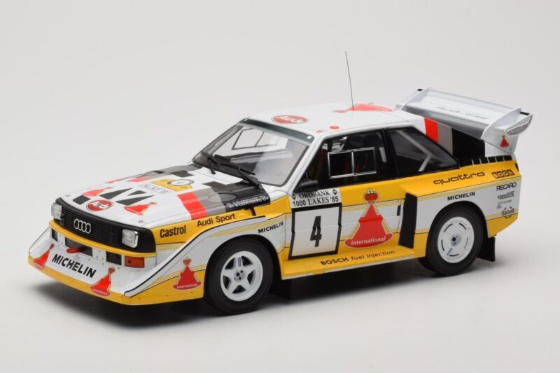 Audi Sport Quattro S1 E2 #4 S. Blomqvist / B. Cederberg Rally 1000 Lakes 1985 IXO 1:18 18RMC161A Druckguss
