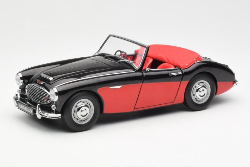Austin-Healey 3000 Mk I Spider Schwarz Rot Kyosho 1:18 08141KR Druckguss