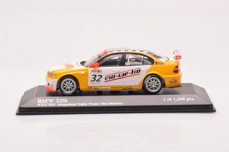 BMW 320i E46 Wiechers Sport #32 Hennerici / Wiechers WTCC 2005 Minichamps 1:43 400052432 Druckguss