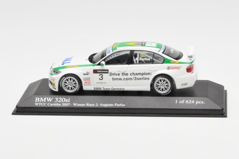 BMW 320si E90 BMW Team Germany #3 A. Farfus WTCC Curitiba Heat Winner 2007 Minichamps 1:43 400072603 Druckguss