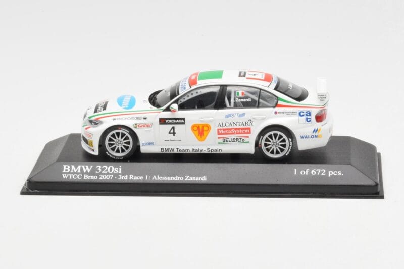 BMW 320si E90 BMW Team Italy Spain #4 A. Zanardi WTCC Brno 3rd Race 2007 Minichamps 1:43 400072604 Druckguss