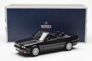 BMW 325i E30 Cabriolet Schwarz Metallic Norev 1:18 183211 Druckguss — Bild 6 von 6