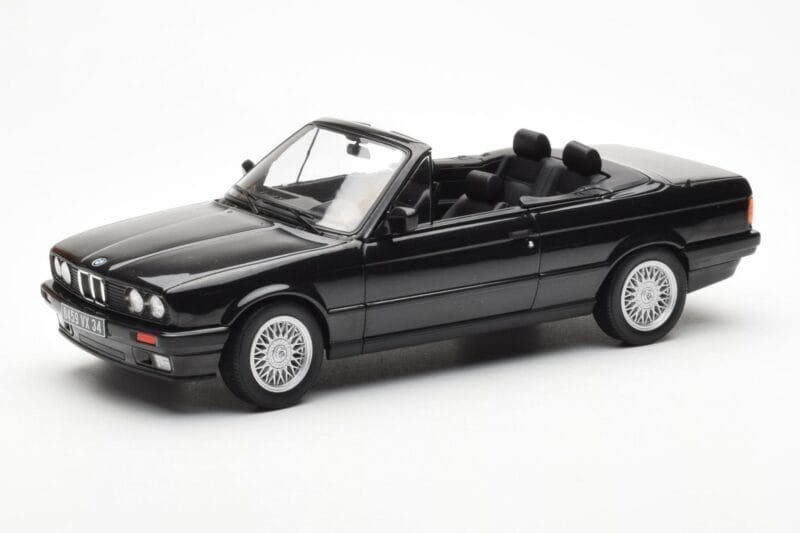 BMW 325i E30 Cabriolet Schwarz Metallic Norev 1:18 183211 Druckguss