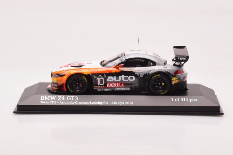 BMW Z4 GT3 #10 C. Pla Team TDS Racing 24 Hours of Spa 2014 Minichamps 1:43 437142010 Druckguss