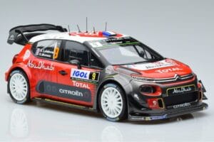 Citroen C3 WRC #9 S. Lefebvre / G. Moreau Tour de Corse 2017 Norev 1:18 181633 Druckguss — Bild 4 von 6