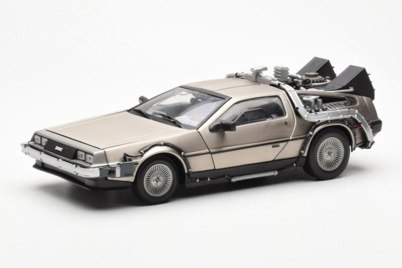 DeLorean DMC-12 Time Machine Back to the Future Silber Sun Star 1:18 2711 Druckguss