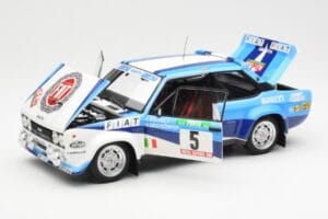Fiat 131 Abarth #5 Team Fiat Works Rally Portugal 1980 Kyosho 1:18 08376A Druckguss — Bild 2 von 8
