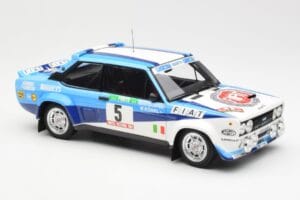 Fiat 131 Abarth #5 Team Fiat Works Rally Portugal 1980 Kyosho 1:18 08376A Druckguss — Bild 6 von 8