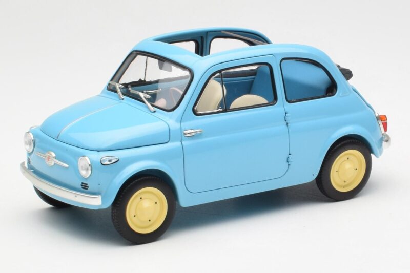 Fiat Nuova 500 Celeste Blau Kyosho 1:18 08966LB Druckguss