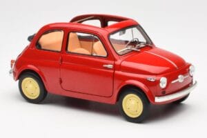 Fiat Nuova 500 Coral Rot Kyosho 1:18 08966R Druckguss — Bild 6 von 8