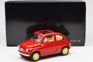 Fiat Nuova 500 Coral Rot Kyosho 1:18 08966R Druckguss — Bild 8 von 8