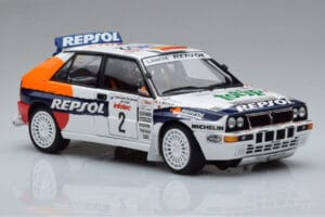Lancia Delta HF Integrale Evoluzione #2 C. Sainz / L. Moya Tour de Corse 1993 Kyosho 1:18 08348J Druckguss — Bild 5 von 9