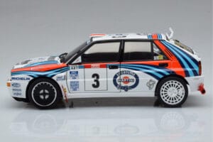 Lancia Delta HF Integrale Evoluzione #3 D. Auriol / B. Occelli Tour de Corse 1992 Kyosho 1:18 08348H Druckguss — Bild 4 von 9