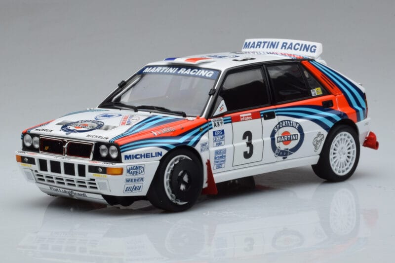 Lancia Delta HF Integrale Evoluzione #3 D. Auriol / B. Occelli Tour de Corse 1992 Kyosho 1:18 08348H Druckguss