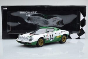Lancia Stratos Alitalia #14 S. Munari / M. Mannucci Winners Rally Monte Carlo 1975 Minichamps 1:18 155751714 Druckguss — Bild 6 von 6