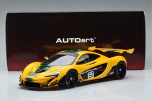 McLaren P1 GTR Gelb Mit Grünen Streifen AUTOart 1:18 81544 Komposit — Bild 7 von 7