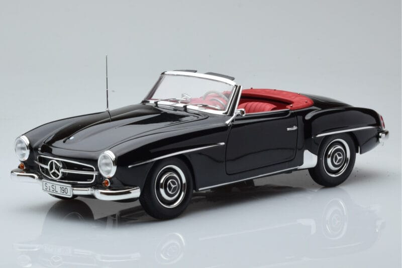 Mercedes 190 SL W121 Cabriolet Schwarz Minichamps 1:18 100037030 Druckguss