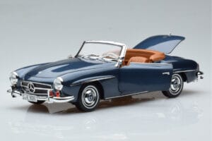 Mercedes 190 SL W121 Roadster Blau Norev 1:18 B66040625 Druckguss — Bild 2 von 8