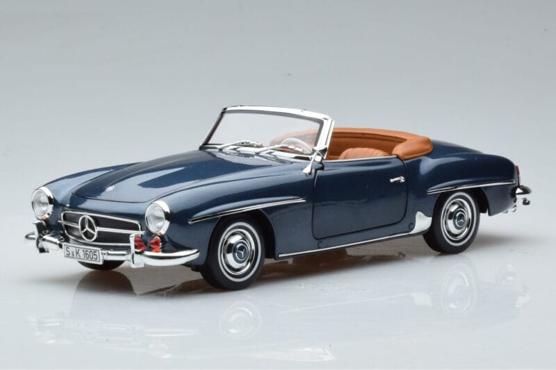 Mercedes 190 SL W121 Roadster Blau Norev 1:18 B66040625 Druckguss