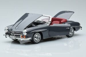 Mercedes 190 SL W121 Roadster Grau Norev 1:18 183402 Druckguss — Bild 2 von 8
