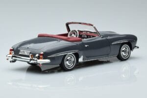 Mercedes 190 SL W121 Roadster Grau Norev 1:18 183402 Druckguss — Bild 3 von 8