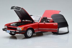 Mercedes 450 SL R107 US-Version Rot Norev 1:18 183729 Druckguss — Bild 2 von 8