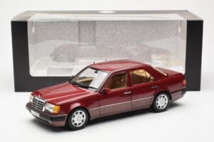 Mercedes 500E W124 Rot Metallic Händler Edition Norev 1:18 B66040699 Druckguss — Bild 8 von 8
