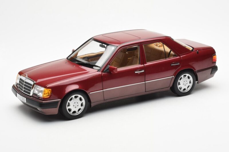 Mercedes 500E W124 Rot Metallic Händler Edition Norev 1:18 B66040699 Druckguss