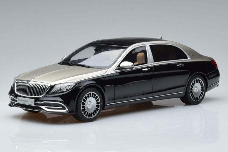 Mercedes Maybach S600 W222 Schwarz Silber GT Spirit 1:18 GT237 Resin